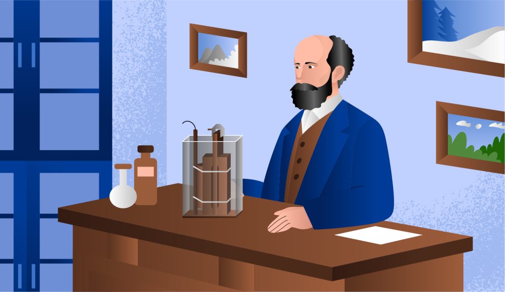 Первая батарея француза Жоржа Лекланше