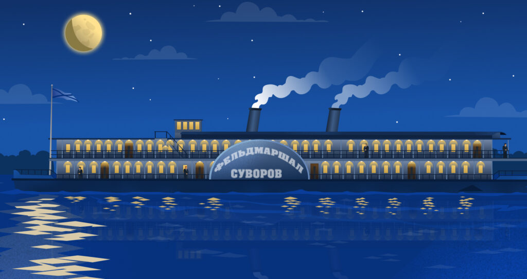 Пароход &laquo;Фельдмаршал Суворов&raquo; на Волге